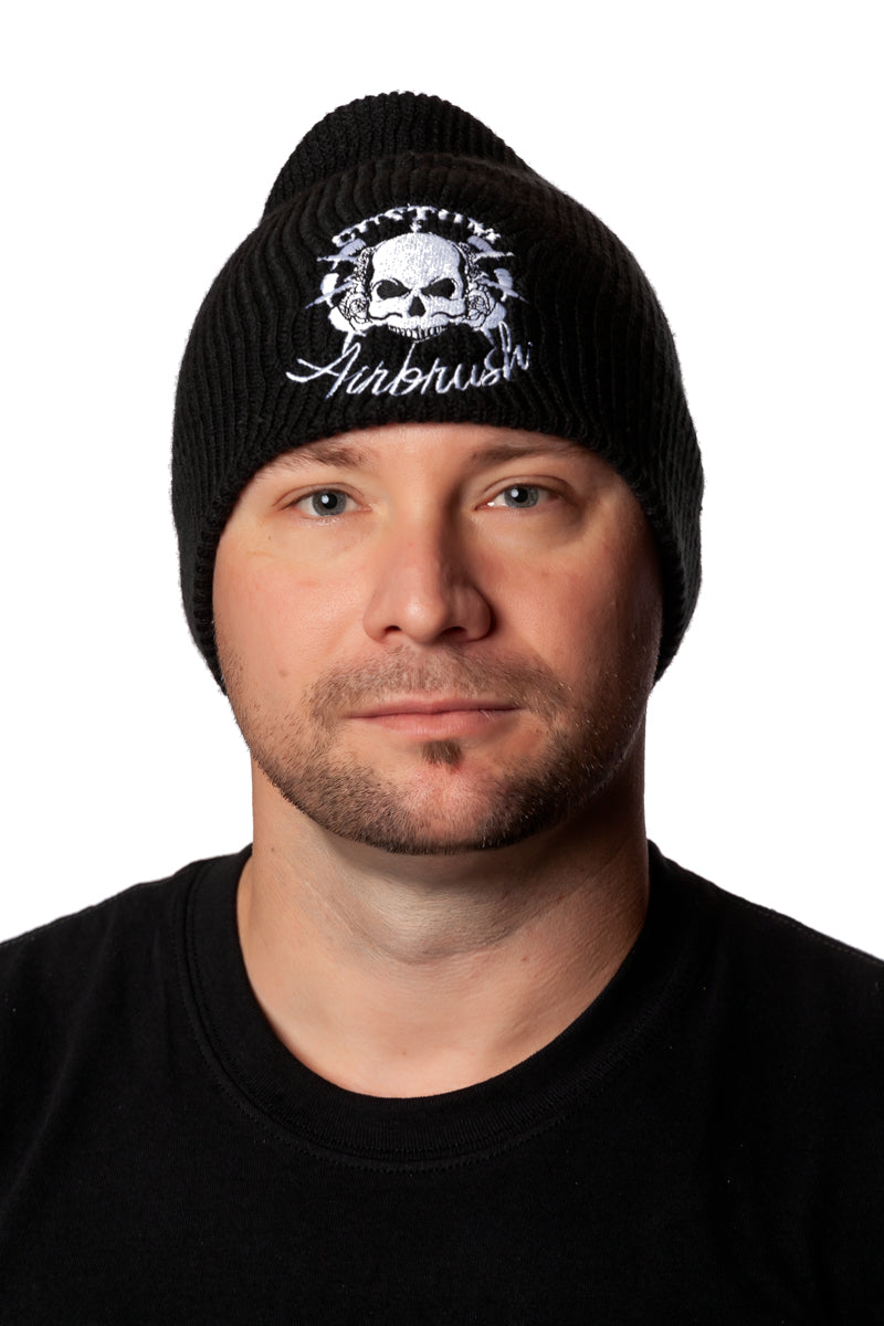 JW Black Beanie – JoeyWhiteCustomAirbrushStudio