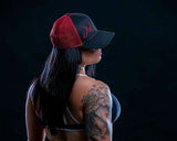 JW Black and Red Mesh / Grey and black Snap back Hat